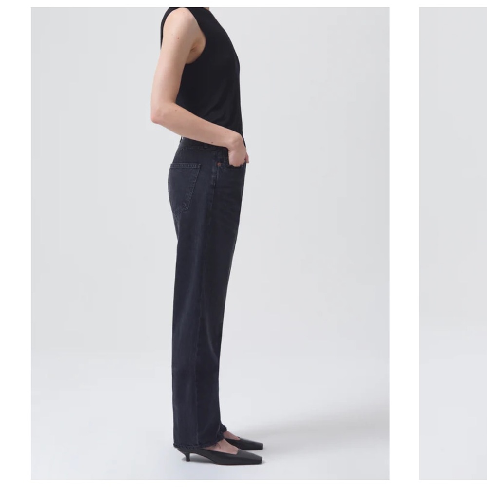 Agolde black “90’s”button fly jeans